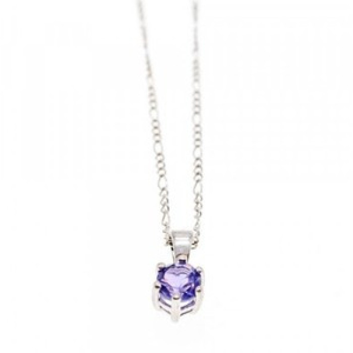 925 Sterling Silver Iolite Chain With Pendant