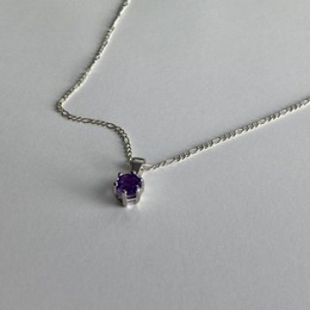 925 Sterling Silver Iolite Chain With Pendant