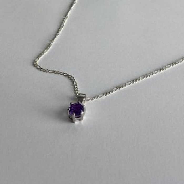 925 Sterling Silver Iolite Chain With Pendant