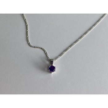 925 Sterling Silver Iolite Chain with Pendant