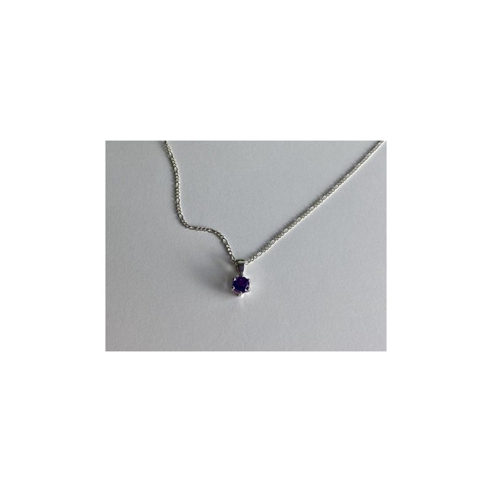 925 Sterling Silver Iolite Chain with Pendant