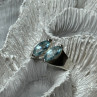 925 Sterling Silver Topaz Ring Size 6