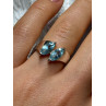 925 Sterling Silver Topaz Ring Size 6