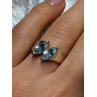 925 Sterling Silver Topaz Ring Size 6