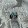 925 Sterling Silver Topaz Ring Size 6