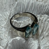 925 Sterling Silver Topaz Ring Size 6