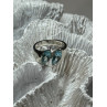 925 Sterling Silver Topaz Ring Size 6