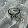 925 Sterling Silver Topaz Ring Size 6
