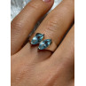 925 Sterling Silver Topaz Ring Size 6