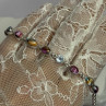 925 Sterling Silver Oyster Turquoise & Topaz Bracelet Length 6-8 Inch