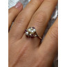 925 STERLING SILVER PEARLS & RUBY RING SIZE 8