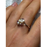 925 STERLING SILVER PEARLS & RUBY RING SIZE 8