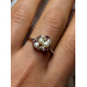 925 STERLING SILVER PEARLS & RUBY RING SIZE 8