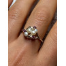 925 STERLING SILVER PEARLS & RUBY RING SIZE 8