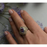 925 Sterling Silver Purple Tourmaline Ring Size 8