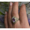 925 Sterling Silver Purple Tourmaline Ring Size 8