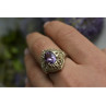 925 Sterling Silver Purple Tourmaline Ring Size 8