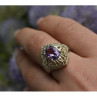 925 Sterling Silver Purple Tourmaline Ring Size 8