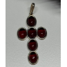 925 Sterling Silver Agate Cross