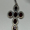 925 Sterling Silver Agate Cross