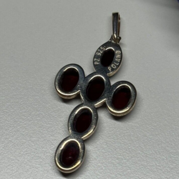 925 Sterling Silver Agate Cross
