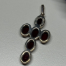 925 Sterling Silver Agate Cross