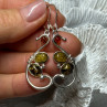 925 Sterling Silver Amber Earrings Length 2 Inch