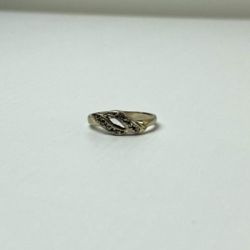 925 Sterling Silver Marcasites Ring Size 5.5