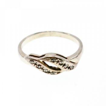 925 Sterling Silver Marcasites Ring Size 5.5