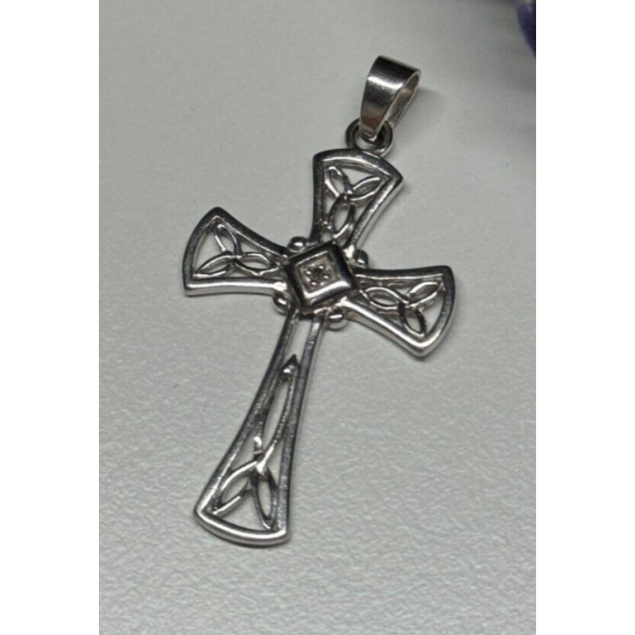 925 Sterling Silver Diamond Cross