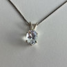 925 Sterling Silver White Tourmaline (Achroite) Chain With Pendant