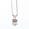 925 Sterling Silver White Tourmaline (Achroite) Chain With Pendant