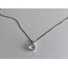 925 Sterling Silver White Tourmaline (Achroite) Chain with Pendant