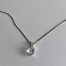 925 Sterling Silver White Tourmaline (Achroite) Chain With Pendant