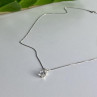 925 Sterling Silver White Tourmaline (Achroite) Chain With Pendant