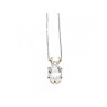 925 Sterling Silver White Tourmaline (Achroite) Chain with Pendant