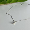 925 Sterling Silver White Tourmaline (Achroite) Chain With Pendant