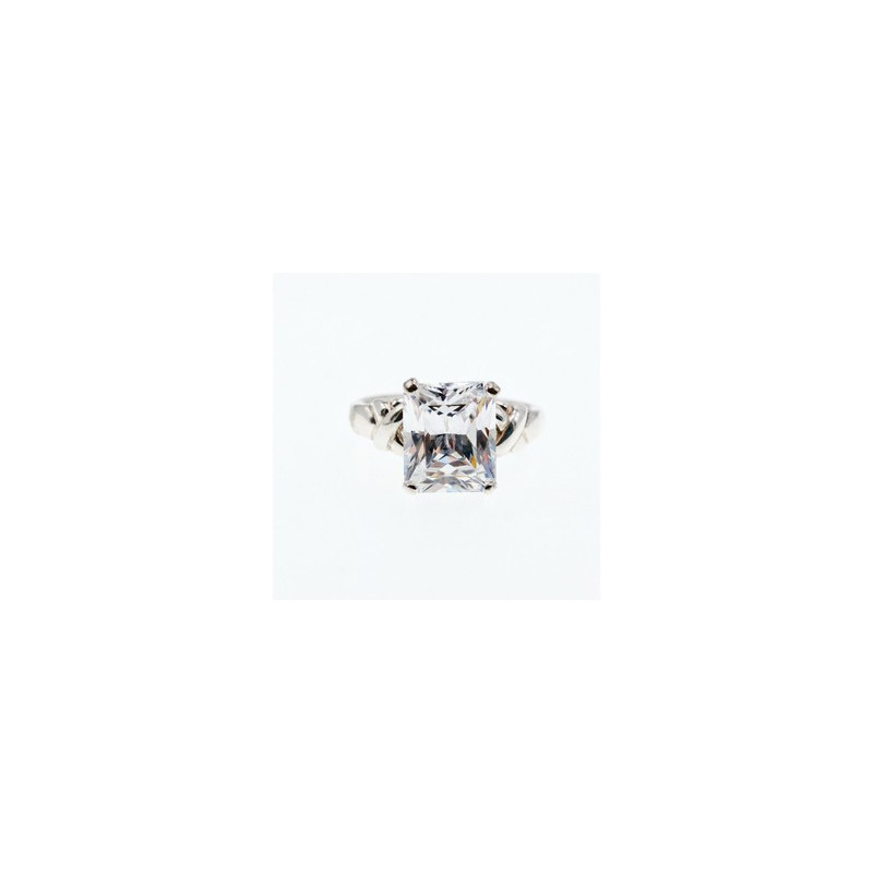 925 Sterling Silver CZ Ring Size 11.5