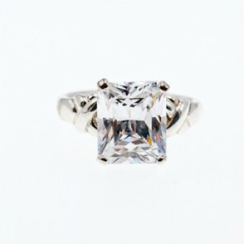 925 Sterling Silver CZ Ring Size 11.5