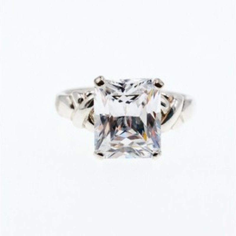 925 Sterling Silver CZ Ring Size 11.5