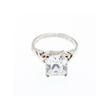 925 Sterling Silver CZ Ring Size 11.5
