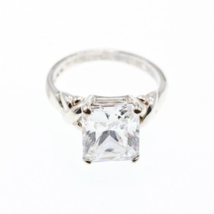 925 Sterling Silver CZ Ring Size 11.5