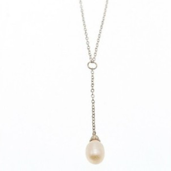 925 Sterling Silver Pearl Necklace Italy
