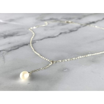 925 Sterling Silver Pearl Necklace Italy