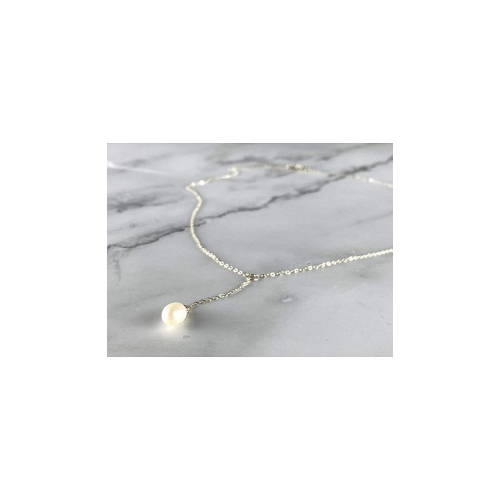 925 Sterling Silver Pearl Necklace Italy