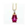 925 Sterling Silver Gold Plated Spinel Chain With Pendant
