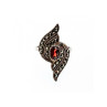 Vintage 925 Sterling Silver Garnet & Marcasites Ring Size 5.5
