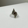 Vintage 925 Sterling Silver Garnet & Marcasites Ring Size 5.5