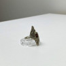 Vintage 925 Sterling Silver Garnet & Marcasites Ring Size 5.5
