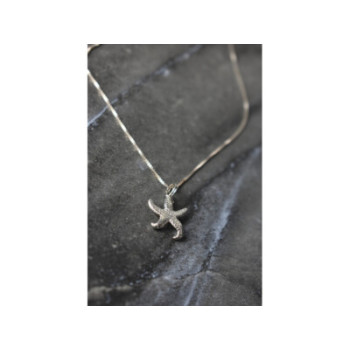 925 Sterling Silver Starfish Chain With Pendant Italy